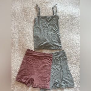 Skims shorts and tank